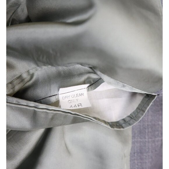 VINTAGE MEN S GRAY PLAID BLAZER SUIT JACKET - SIZE 44R - Picture 4 of 6